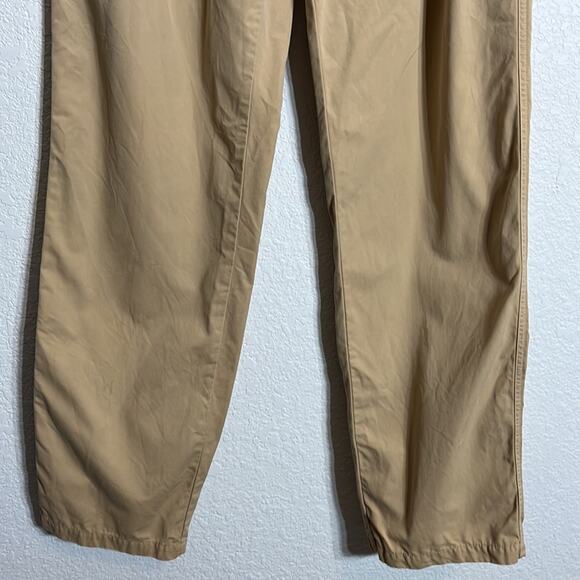 Faconnable cotton tan casual pant Elastic waist with zip closure casual vacation - Picture 4 of 11